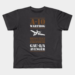 A-10 Warthog GAU-8/A AVENGER Kids T-Shirt